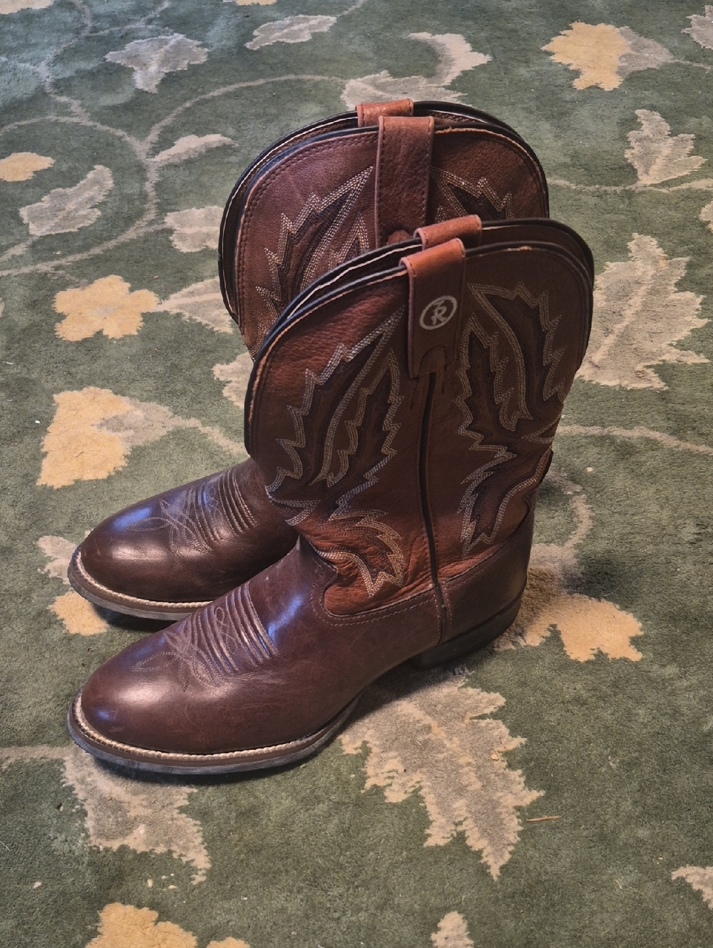 Tony Lama Brown Leather Western Cowboy Boots